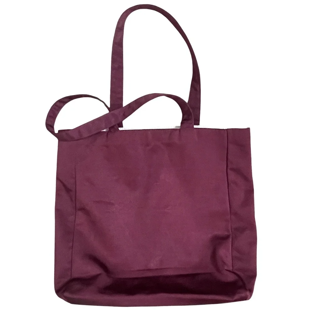 Gucci Beauty Burgundy Recycled Polyester Ribbed Tote‎ Bag Womens Red